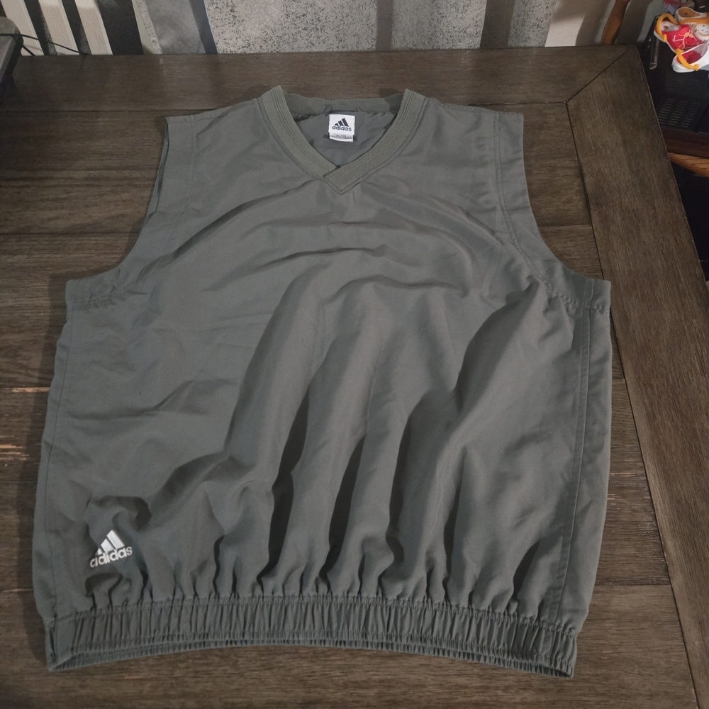 Vintage Adidas Gray Sleeveless Pullover Golf